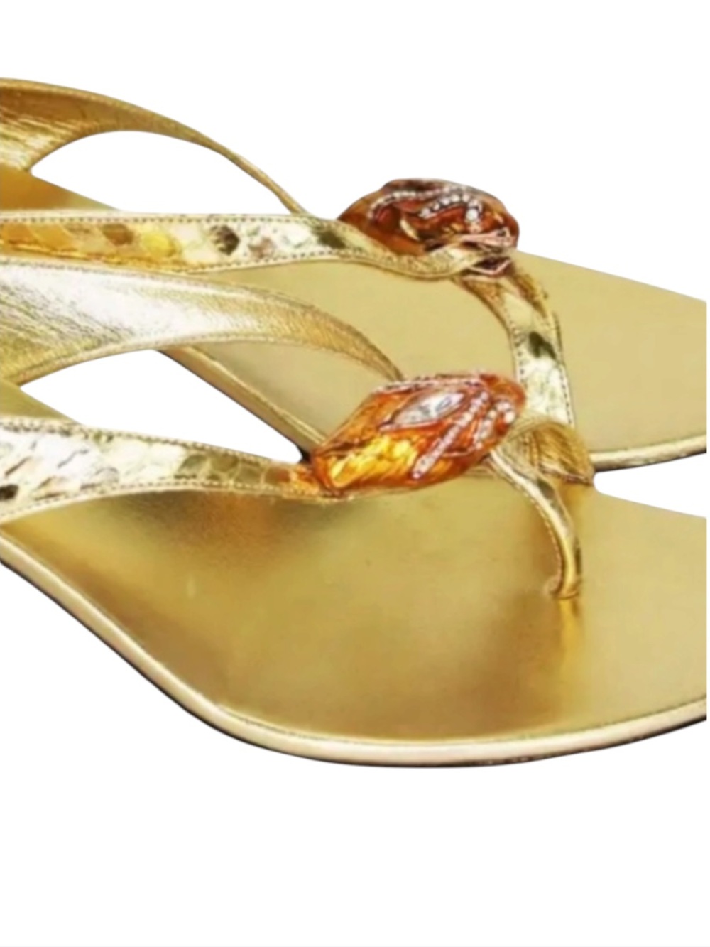 SAND PELLE S. CUOIO WHIPS LAME GOLD 04 ICON TOM FORD GUCCI FAREWELL RUNWAY HEEL - Picture 3 of 16